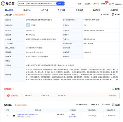 國(guó)家能源集團(tuán)成立鐵路投資公司，注冊(cè)資本12億元